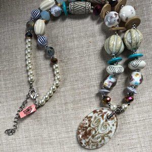 NWT! Top Notch Boho Glass Bead Necklace